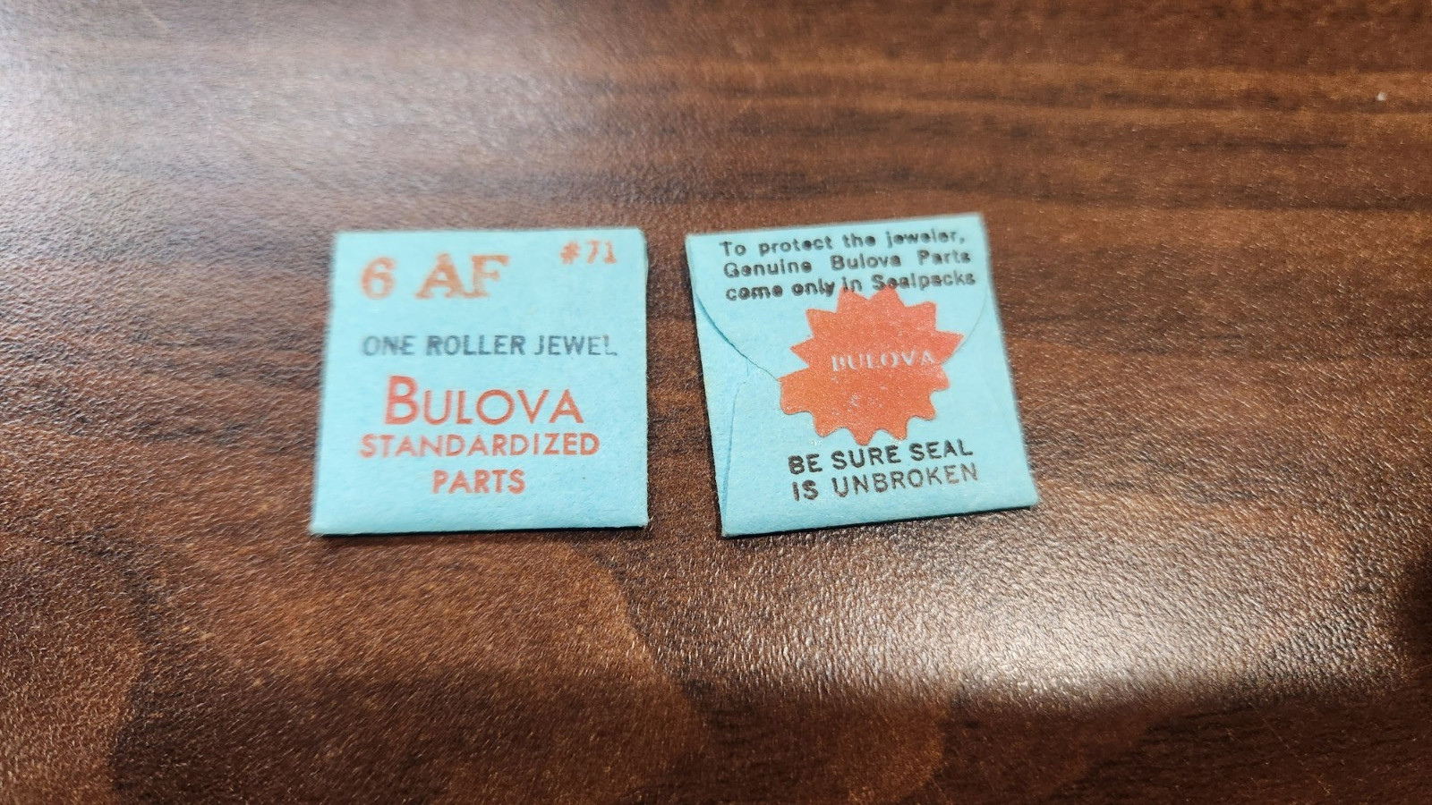 Original BULOVA 6 AF #71 ROLLER JEWEL. NEW OLD STOCK