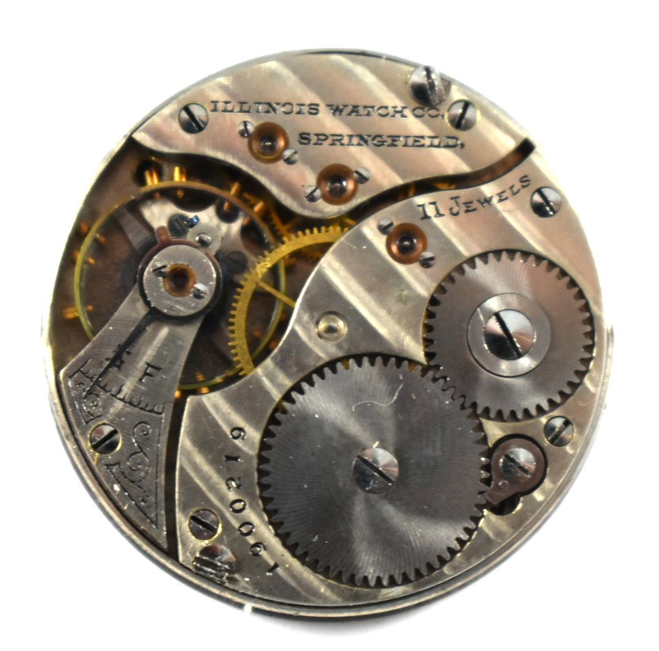 Vintage Illinois Grade 33 0s 11J Hunting Pocket Watch Movement lot.ey