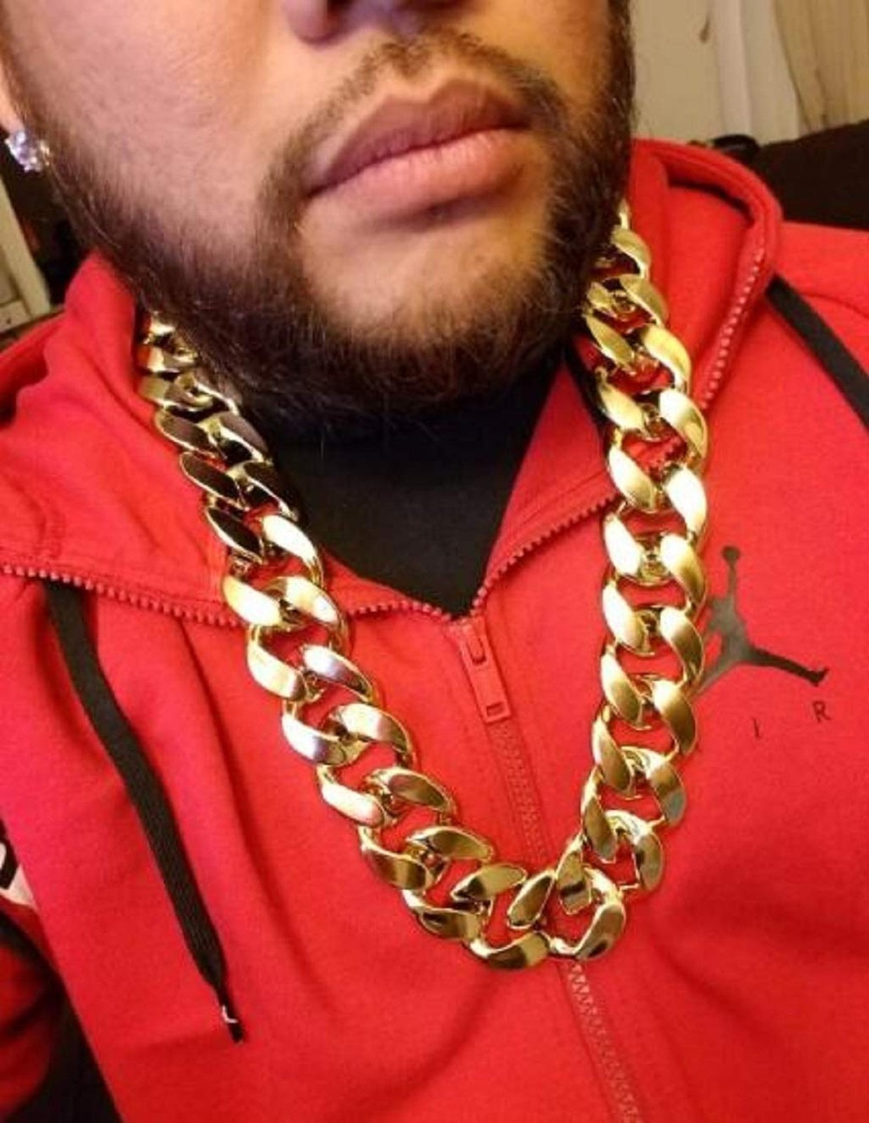 Big Chunky Plastic Hip Hop Chain Necklace,26″,32″,36″,40″ 32 Gold