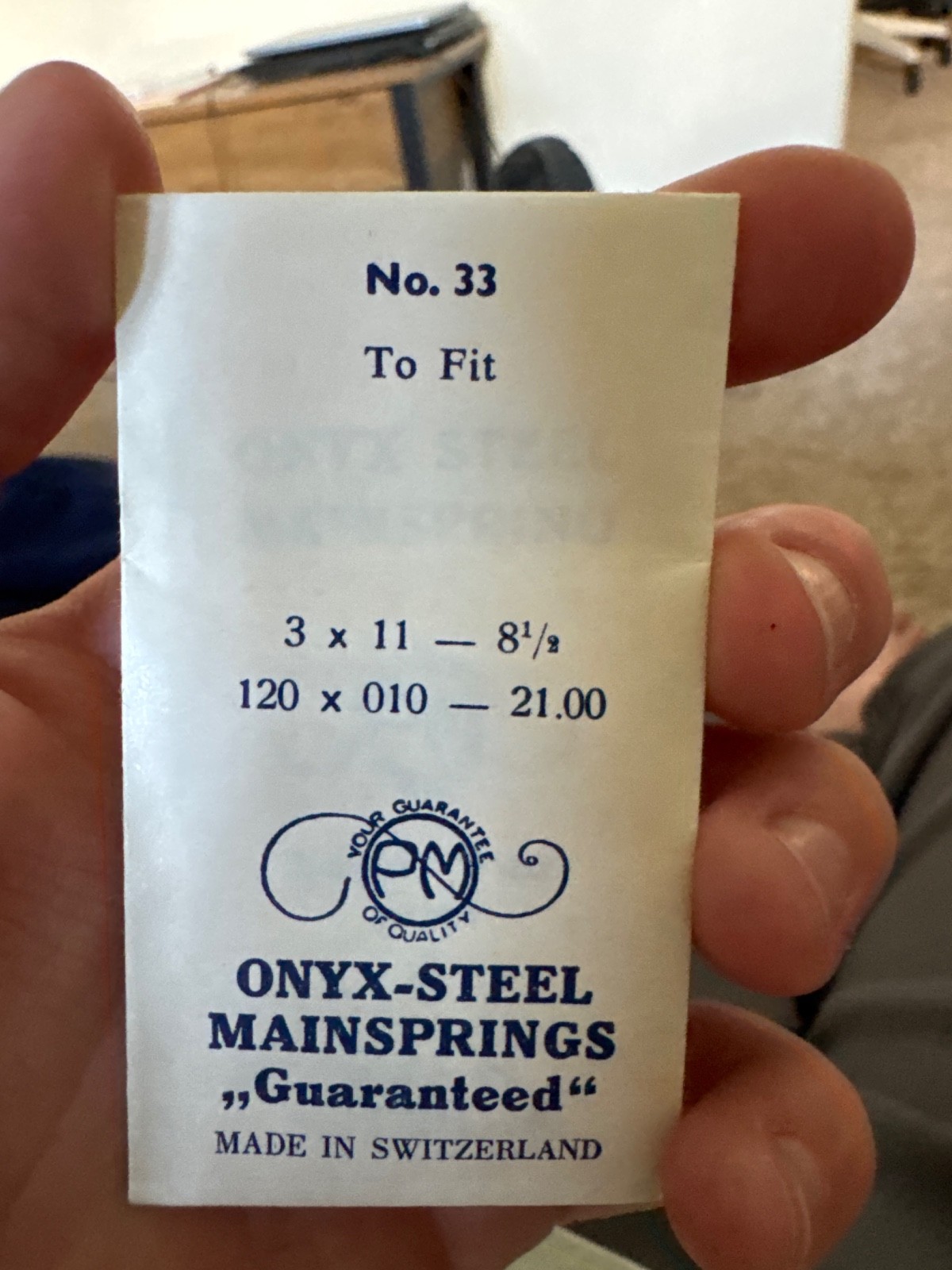 watch mainspring 3x 11 – 8 1/2 #84