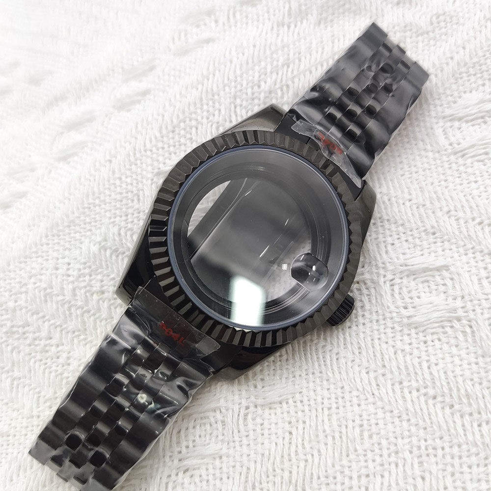 39mm Stainless Steel Watch Case+Strap Sapphire for NH35/36 Movement 28.5mm Dial