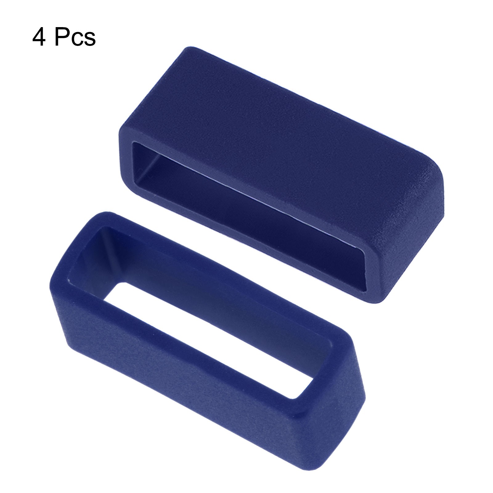 Watch Band Strap Loops Silicone for 24mm Width Watch Band Navy Blue 4Pcs