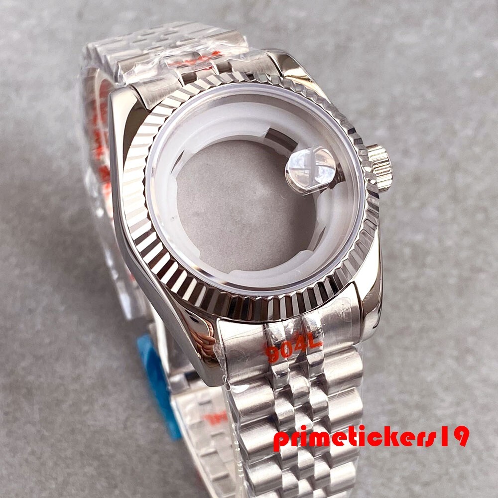 Lady’s 31mm Watch Case Sapphire Fit NH05 NH06 Wristwatch Mod Parts Silver Golden