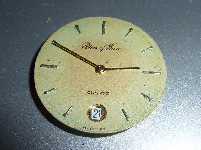 ETA 955 414 SWISS QUARTZ WATCH MOVEMENT FOR SPARES PETERS OF WARE DIAL