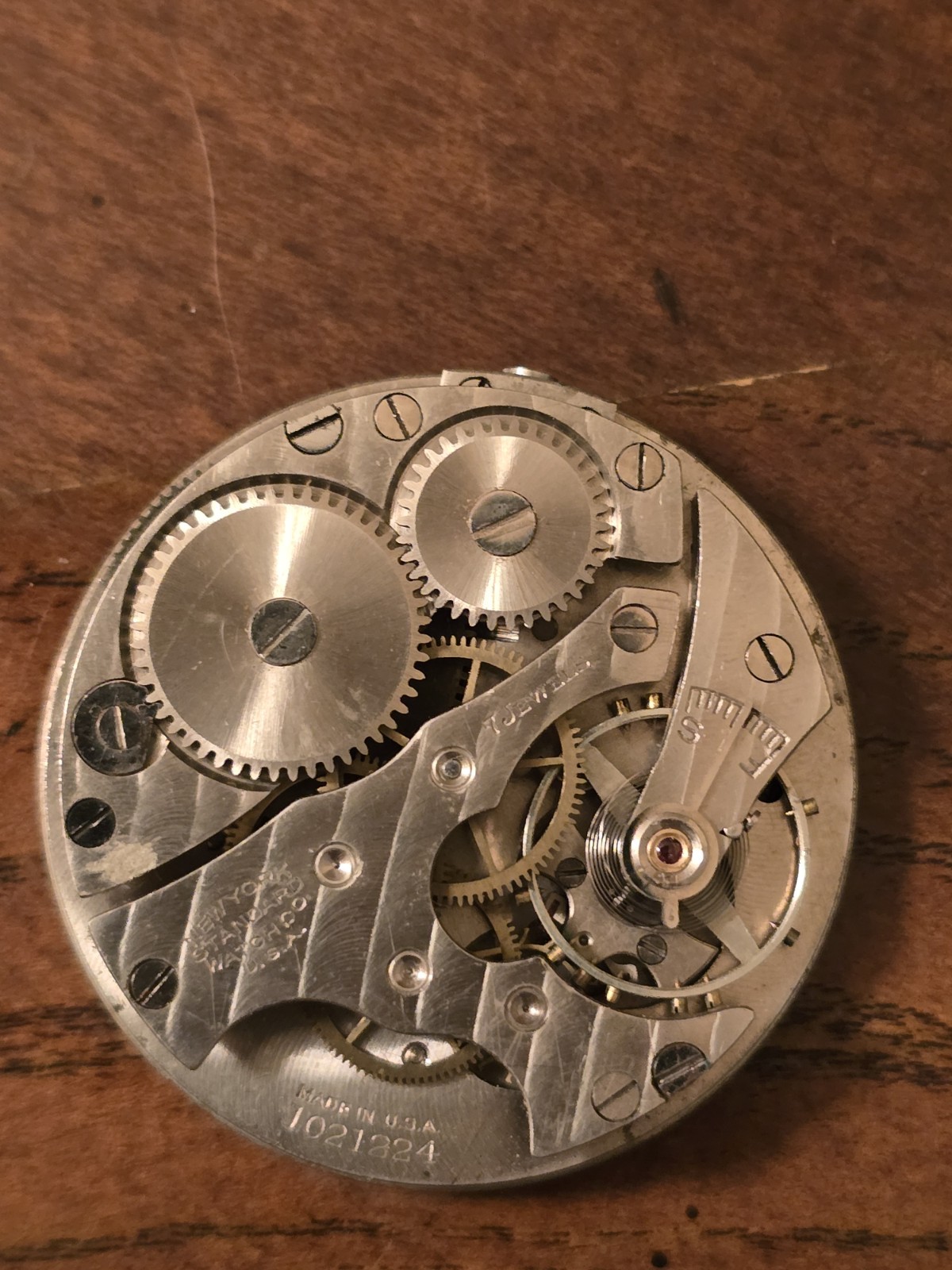 VINTAGE NEW YORK STANDARD WATCH CO. POCKET WATCH MOVEMENT
