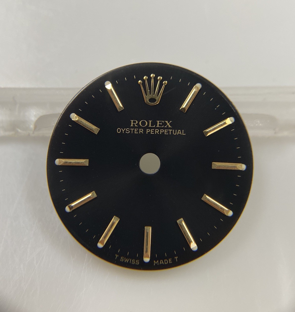 Genuine Rolex 24mm Oyster Perpetual Cal. 2130/2230 Black/Gold Stick Dial