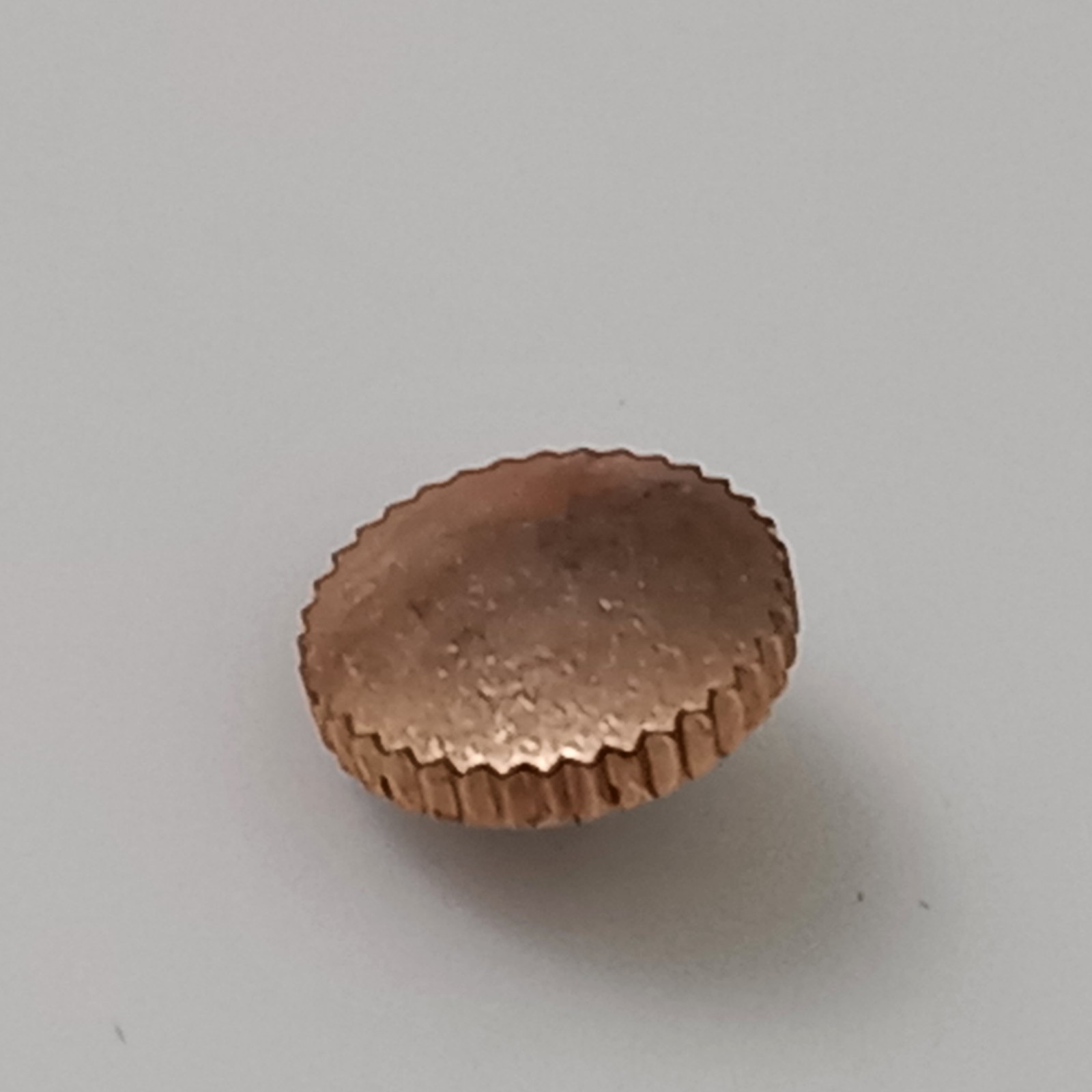 6.7mm Rose Gold Plate Crown For Vintage 1940-60s Swiss Watches Stem: 1.4mm Tap 5