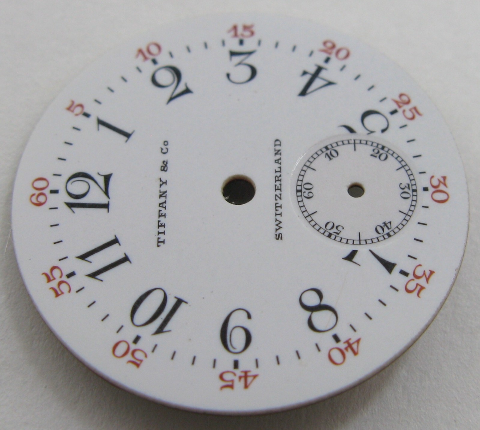 Vintage Porcelain Tiffany & Co. Watch Dial ø 22.9 mm