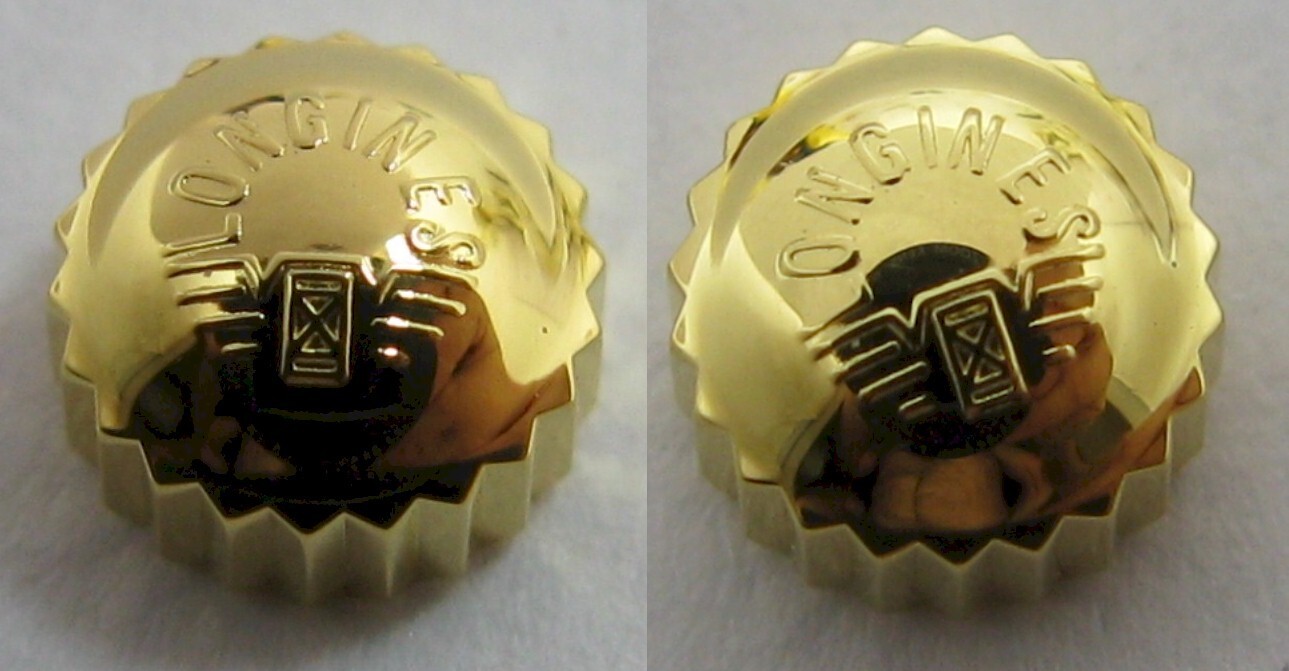 Longines crown in gold plated diameter 4.4 mm * Tap 10 *