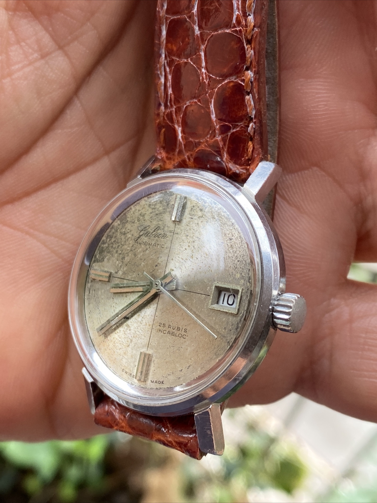 Galvin Automatic As Cal 1700 Vintage Watch Steel Swiss Made Automatic Watch