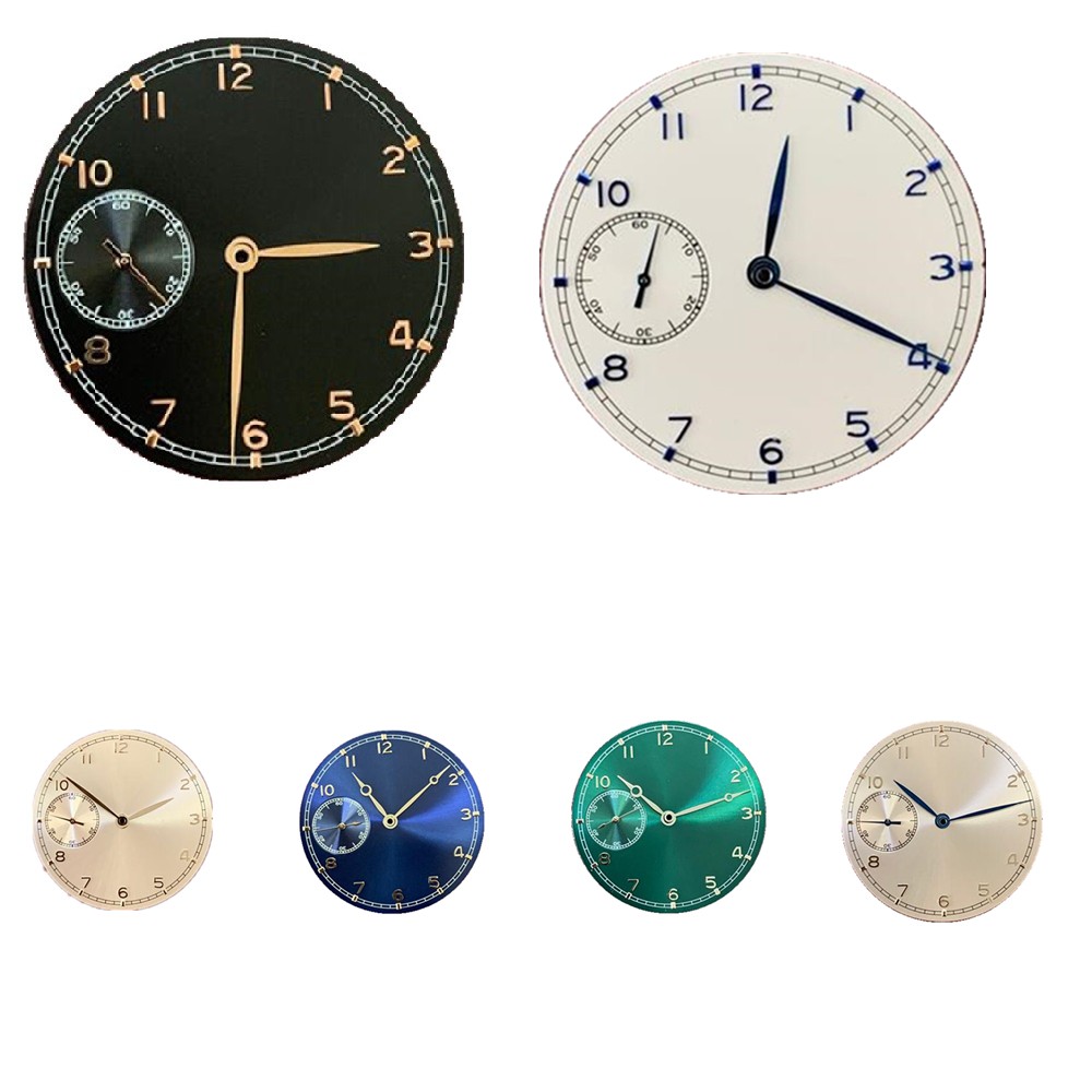 37mm White/Blue/Black/Gold Watch Dial with Hand Fit ETA 6497 Watch Movement
