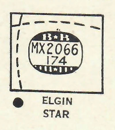 ELGIN : MILBURN & 6524 – Rectangle 20.6mm x 17.4mm