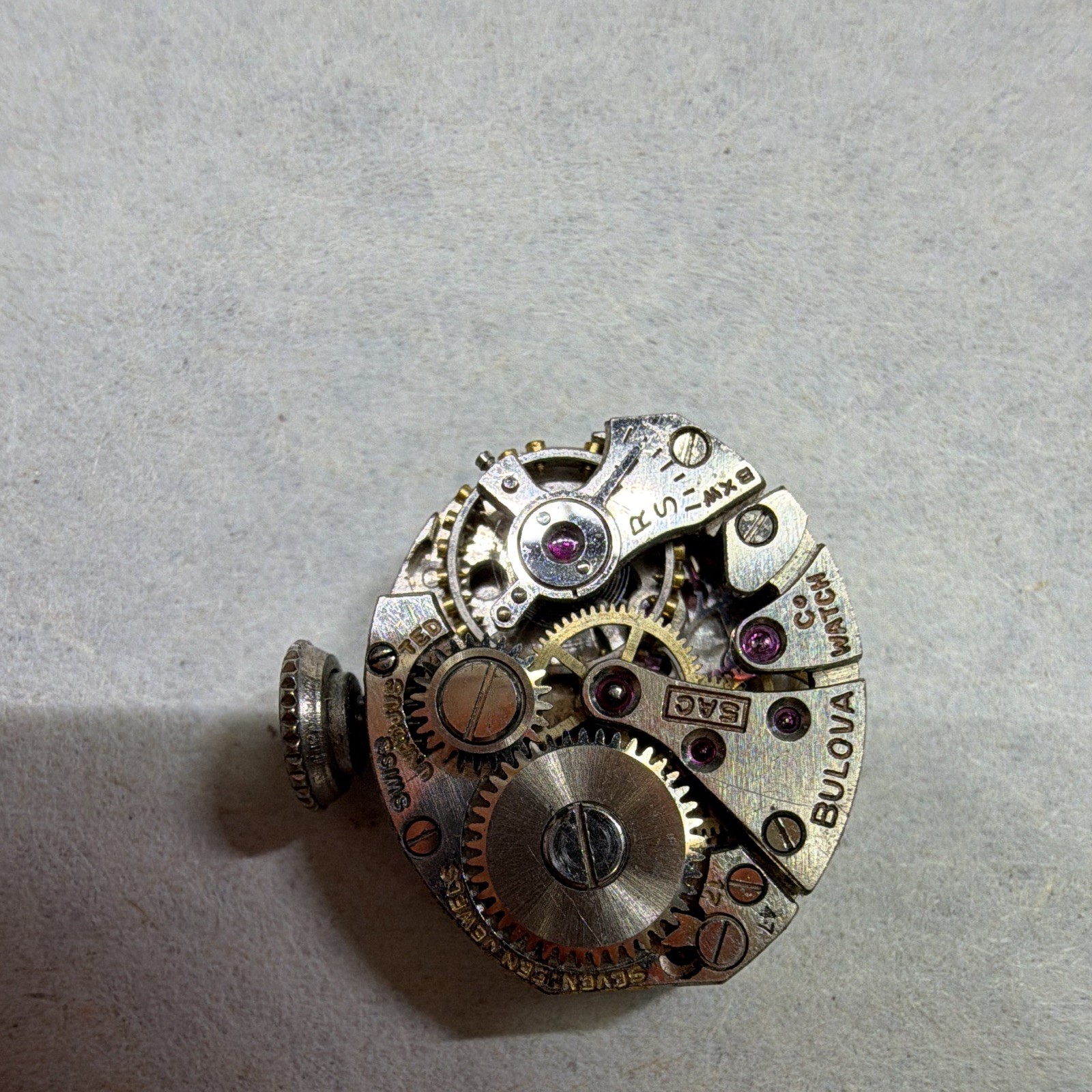 Bulova 5AC Mechanical Manual Wind Watch Movement Metal MPN 5AC