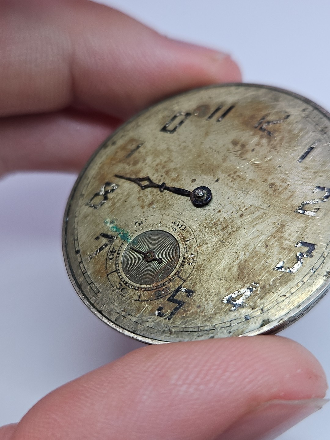 Tacy Watch Co. Admiral 7j Pocket Watch Movement 39.75mm- Parts/Repair