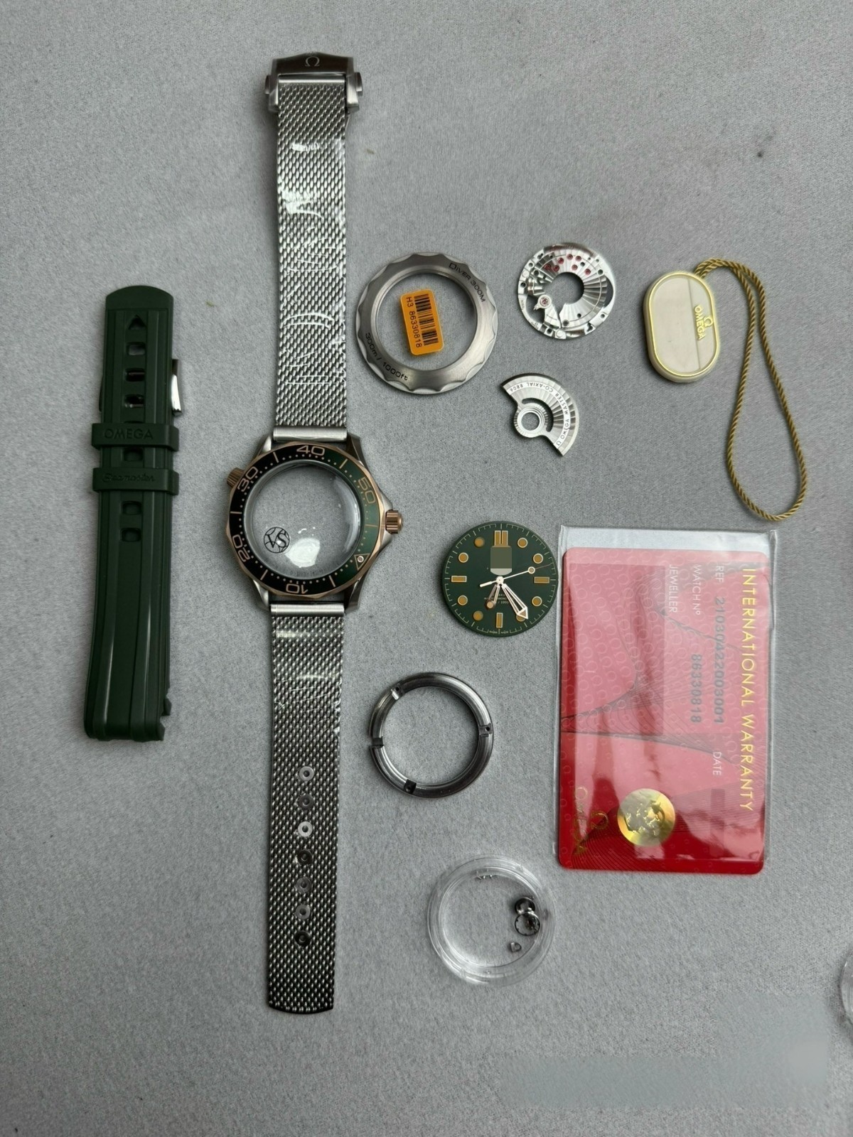 DIY SET for 2824 VSF Watch case + dial + hands + Stainless Steel Strap 42MM