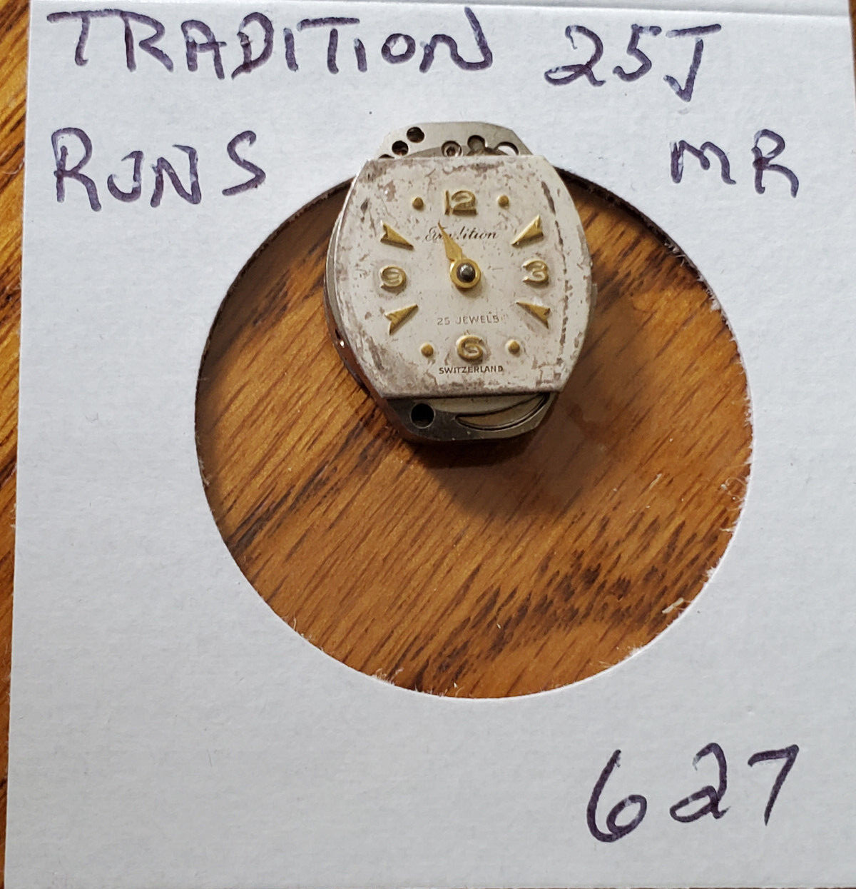 LADIES TRADITION 25J MR WRIST WATCH MOVEMENT #627