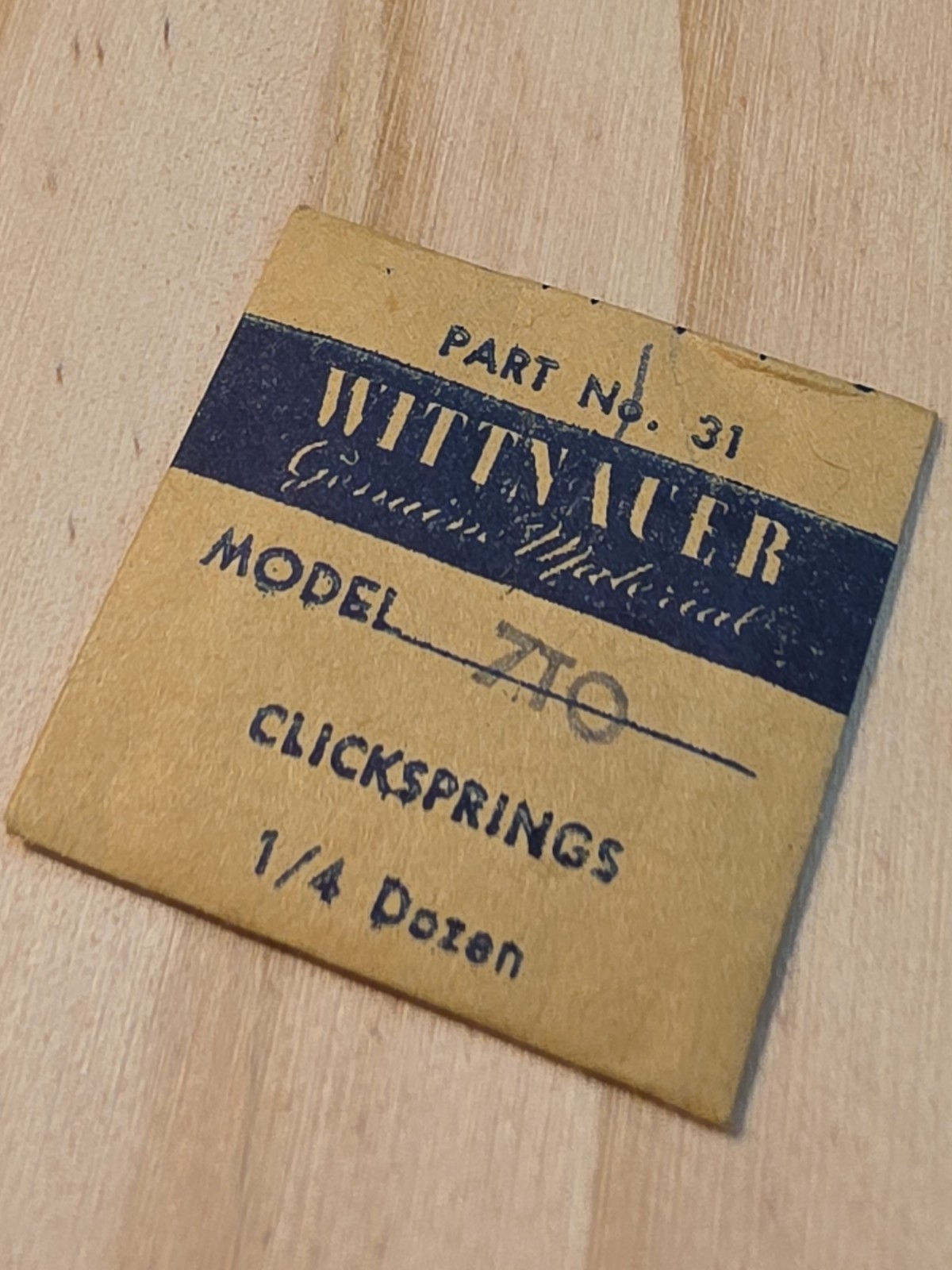 Pack Of 3 NOS Wittnauer Model 7 TO P/N 31 Click Springs Parts Spares Repairs