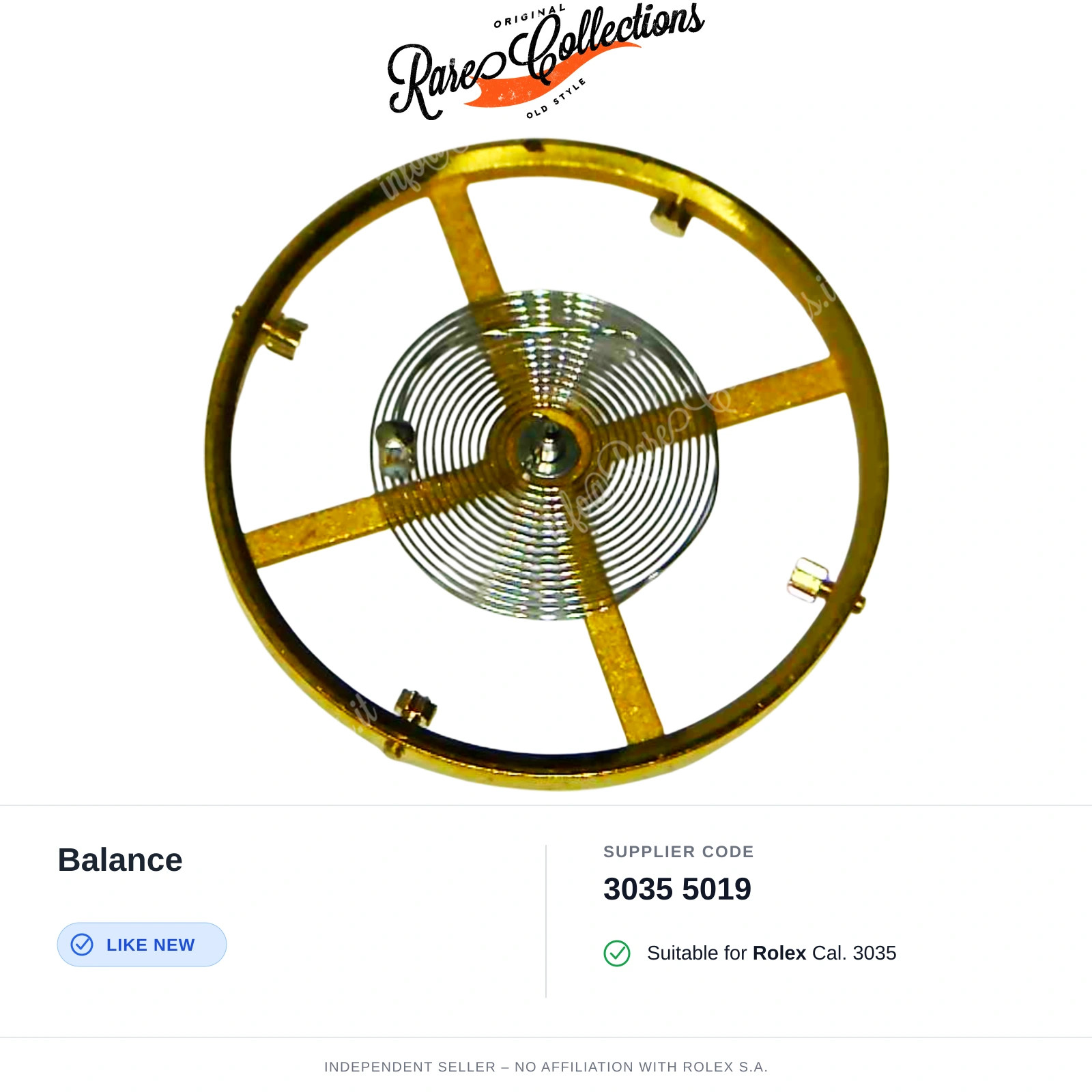 Rolex 3035 5019 Excellent condition Balance