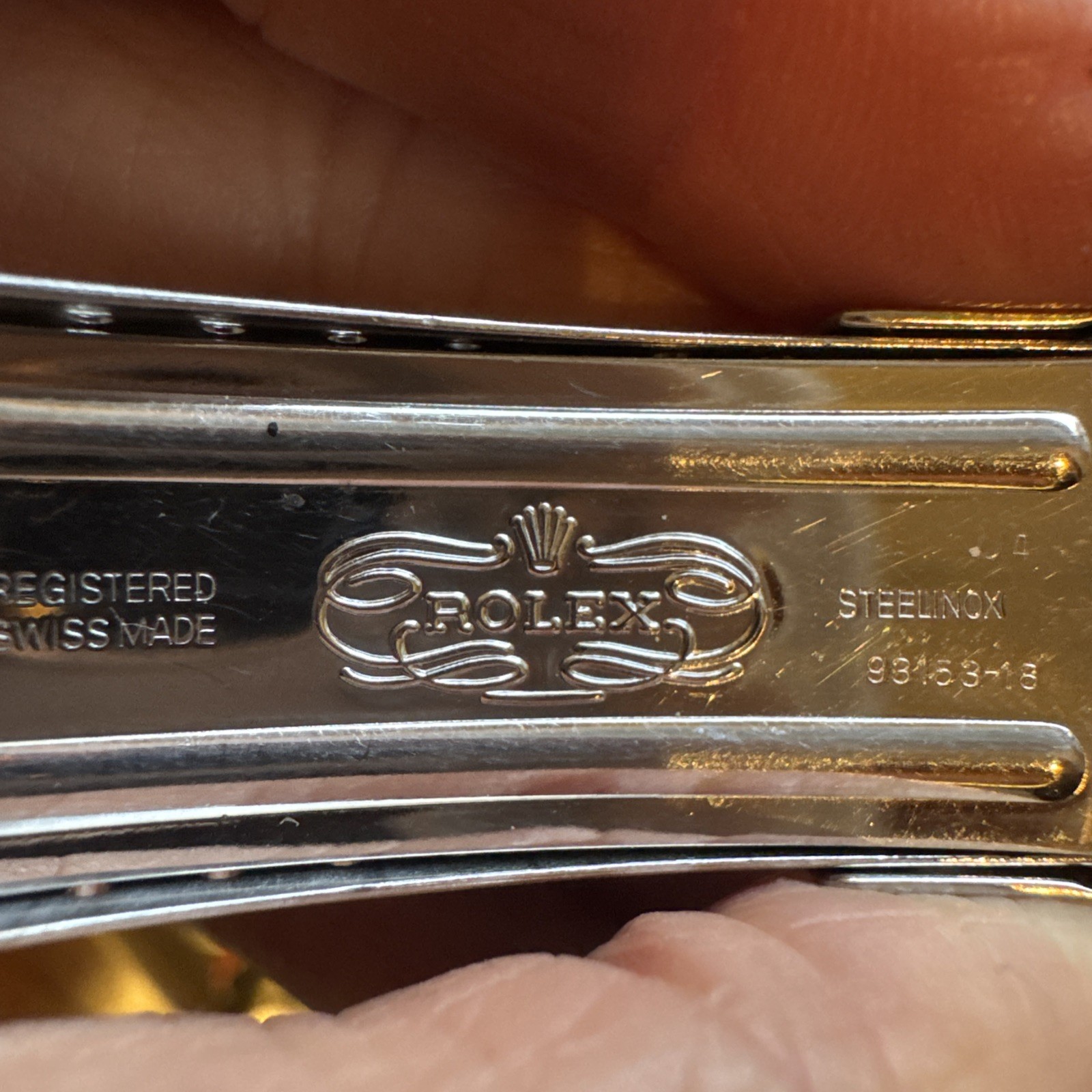 Vintage Rolex 93153-18 16613 16803 Submariner clasp U4 Circa 1988