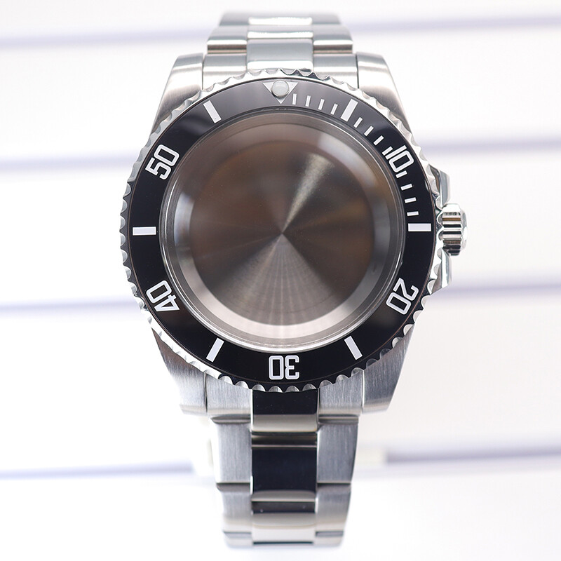 40mm Diver Watch Case +Strap Stainless Steel For Seiko Nh35 nh36 Eta2824Movement