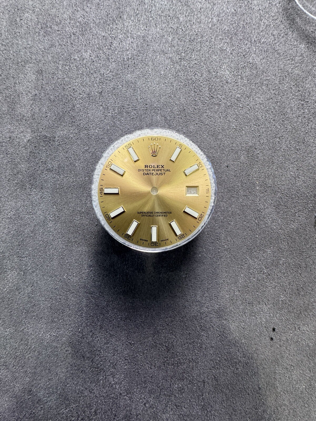 AUTHENTIC ROLEX OEM DATEJUST DIAL CHAMPAGNE GOLD STICK