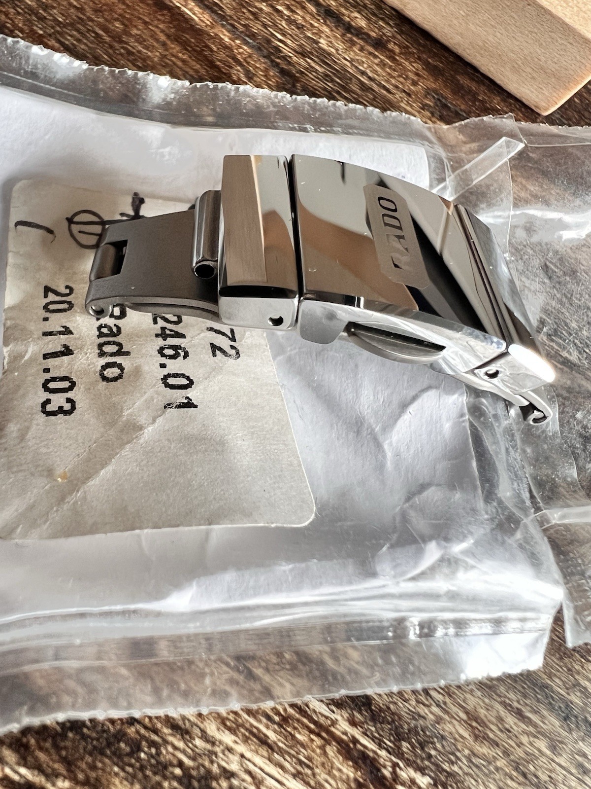 Rado Watch CLASP NEW SEALED REF 72-03246 SINTRA /INTEGRAL CERAMIC/TITANIUM 16 MM