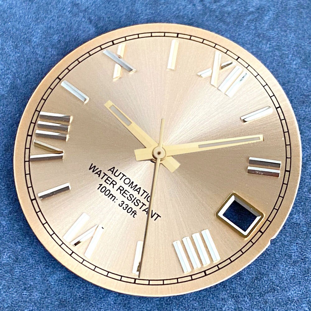 29mm Sunburst Roman Numerals Watch Dial+Hands for Nh35 Nh36 2813 ETA2824 PT5000