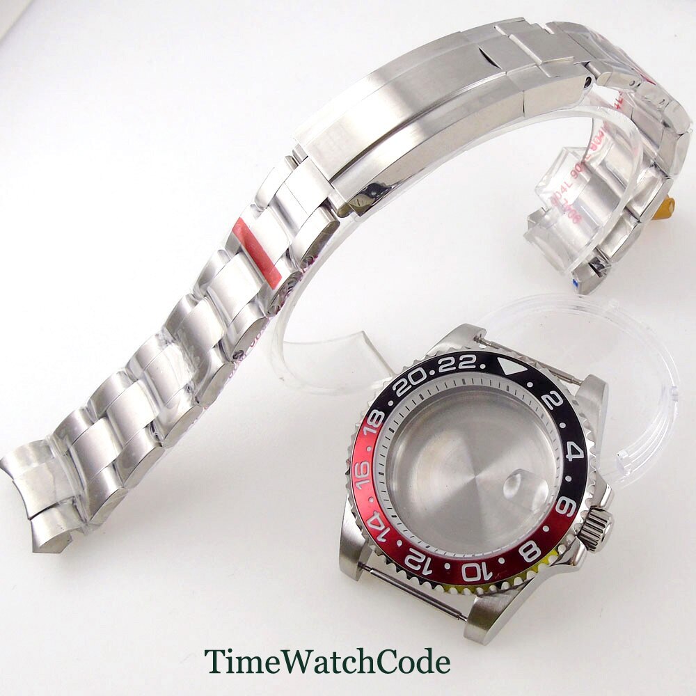 Sapphire Crystal Watch Case 40mm Chapter Ring Fit NH35A NH36A ETA2824 PT5000