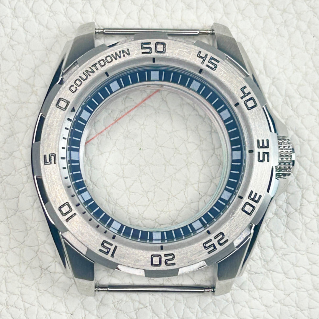 Blue Monster 45MM Steel Watch Case Mod Silver Fit Japan NH34 NH35A Nh36A US Ship