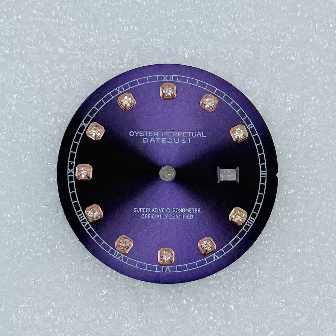 24.5mm Sun Pattern Diamond Surface Watch Dial No Luminous For NH05 Movement
