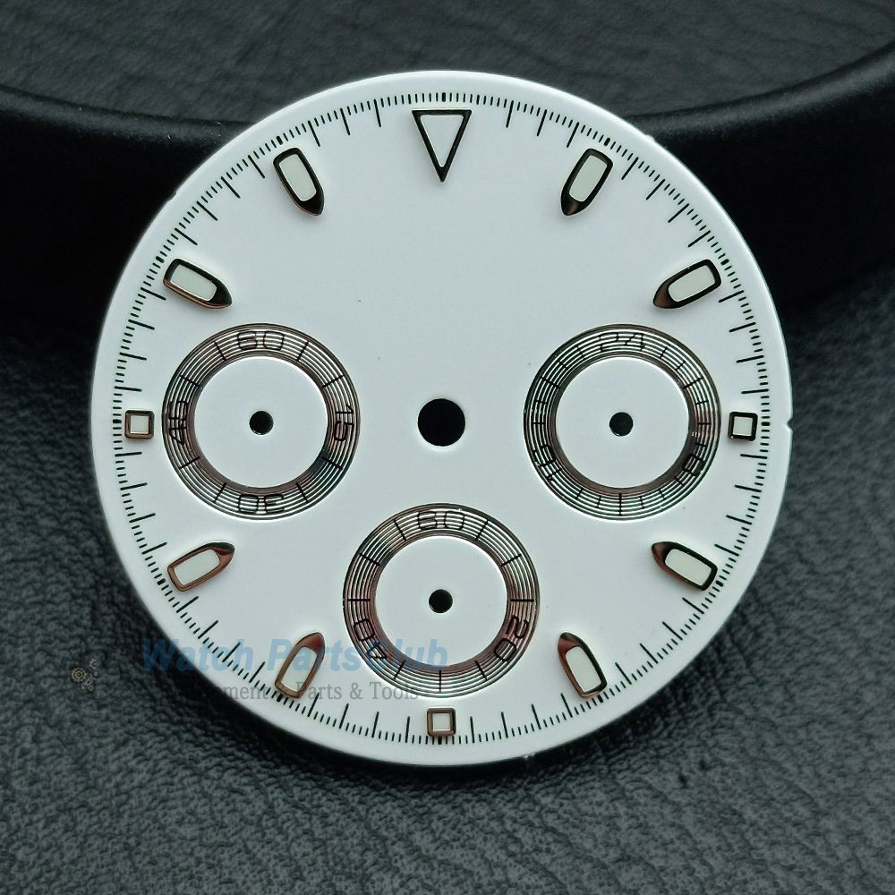 Green Luminous VK63 Dial 29.5mm Panda Dial For VK63 Movement-Watch Parts