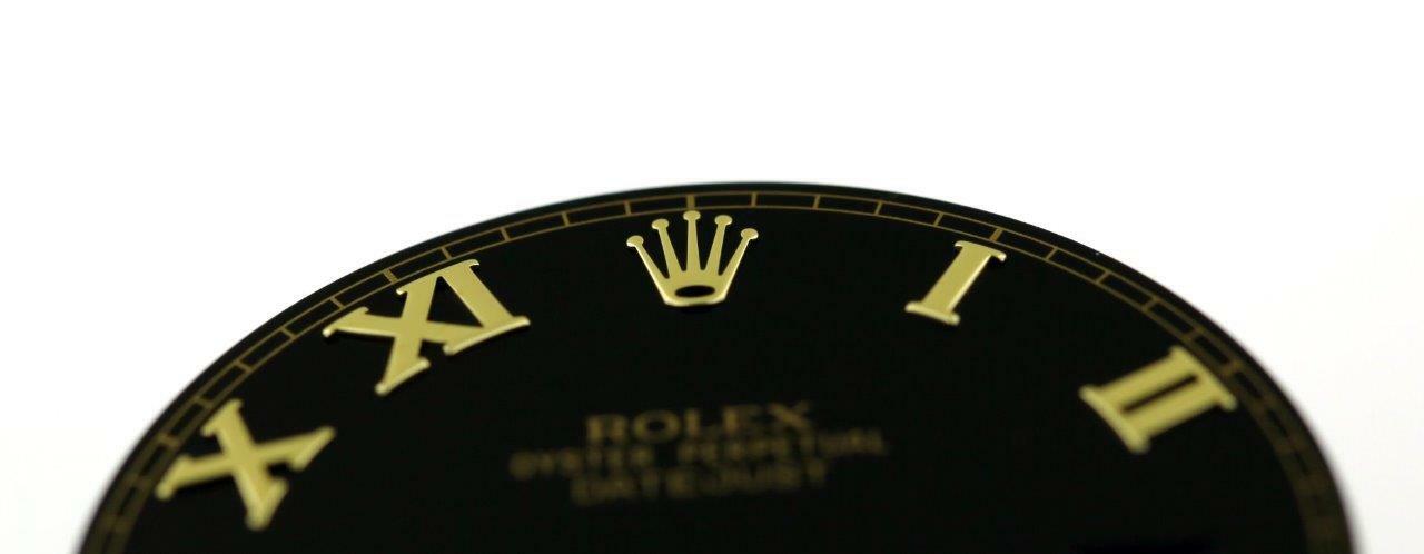 Original Men’s Rolex Datejust II 116303 116333 Gloss Black Roman 2Tone #J4