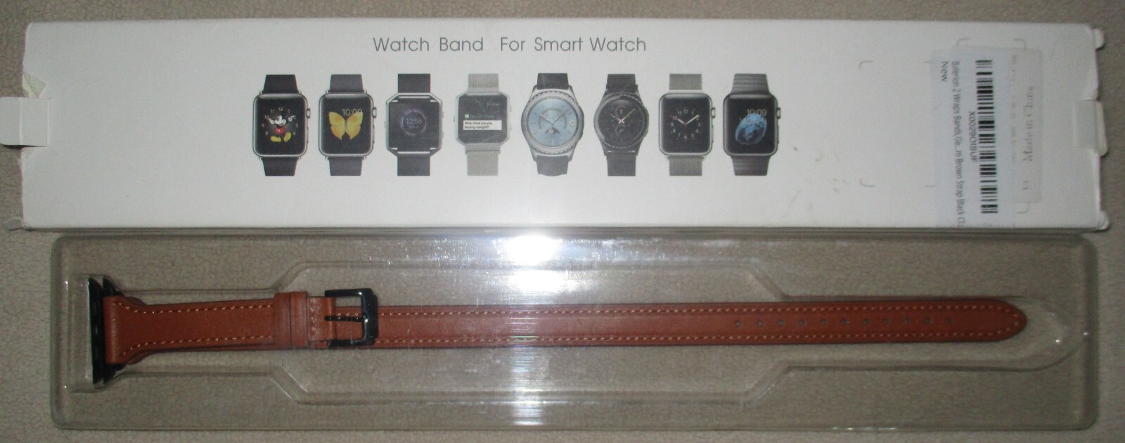NIP Balerion 2 wrap bands for smart watch brown strap black clasp NEW