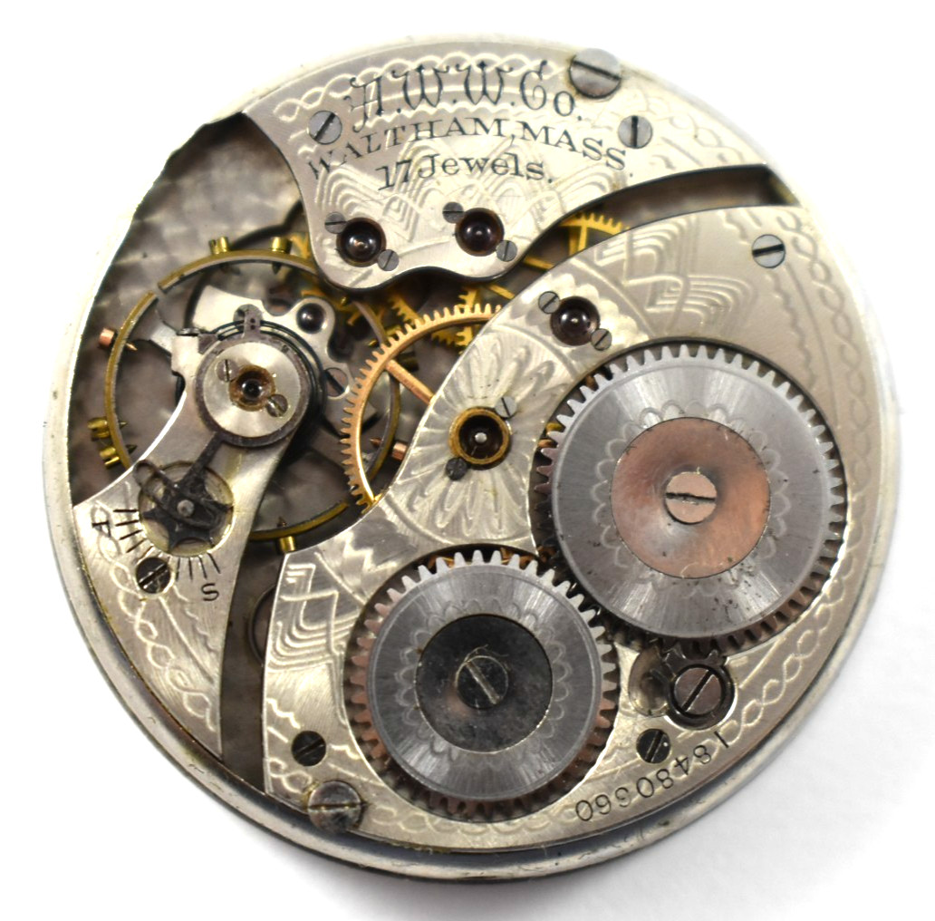 Vintage Waltham Grade 225 12s 17J OF Pocket Watch Movement lot.wf