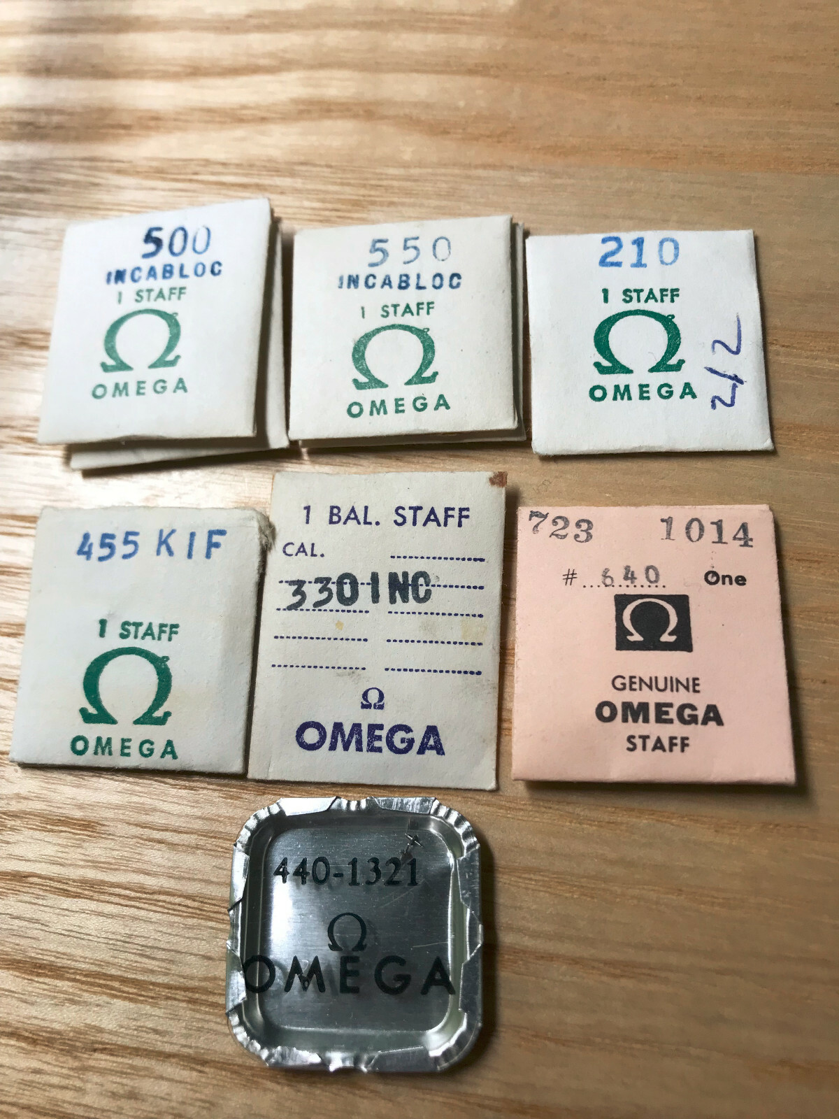 BALANCE STAFF OMEGA 13.5, 212, 330, 455, 500, 550, 640 -11different cal