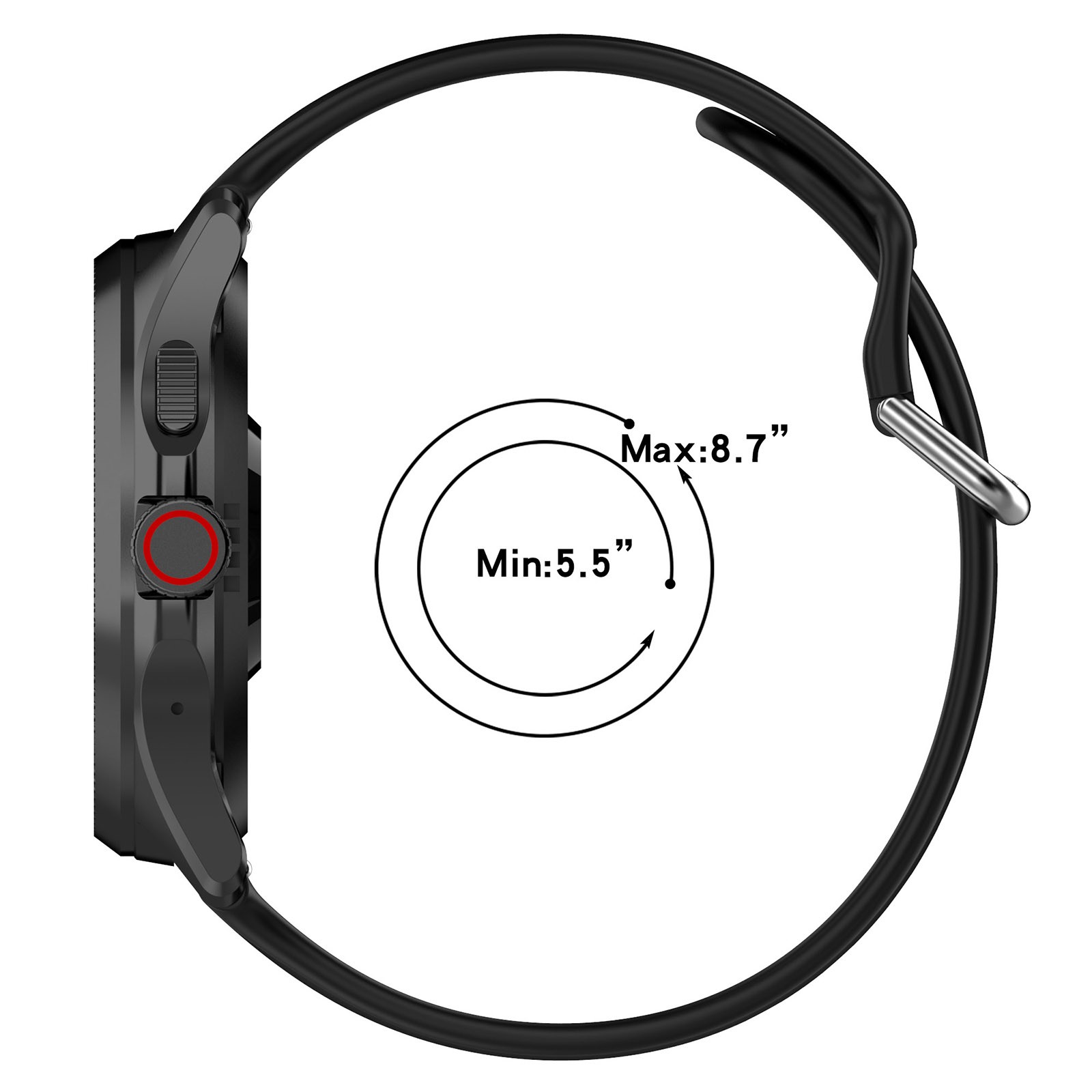 24mm Watch Strap For Ticwatch Pro5/iTOUCH AIR3/Fossil Q Men’s Q Machine Watch