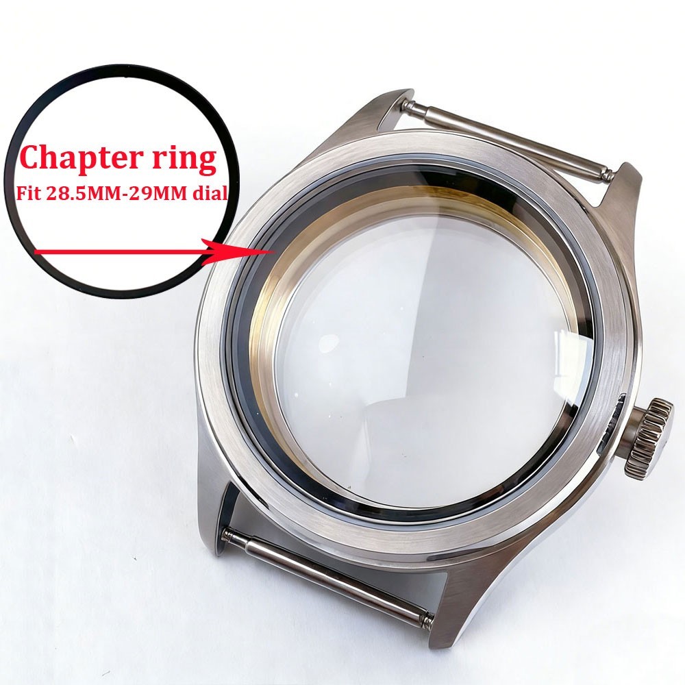 Fit 28.5mm-29mm Dial Tandorio Retro 38mm Sapphire Watch Case For NH35 ETA2824
