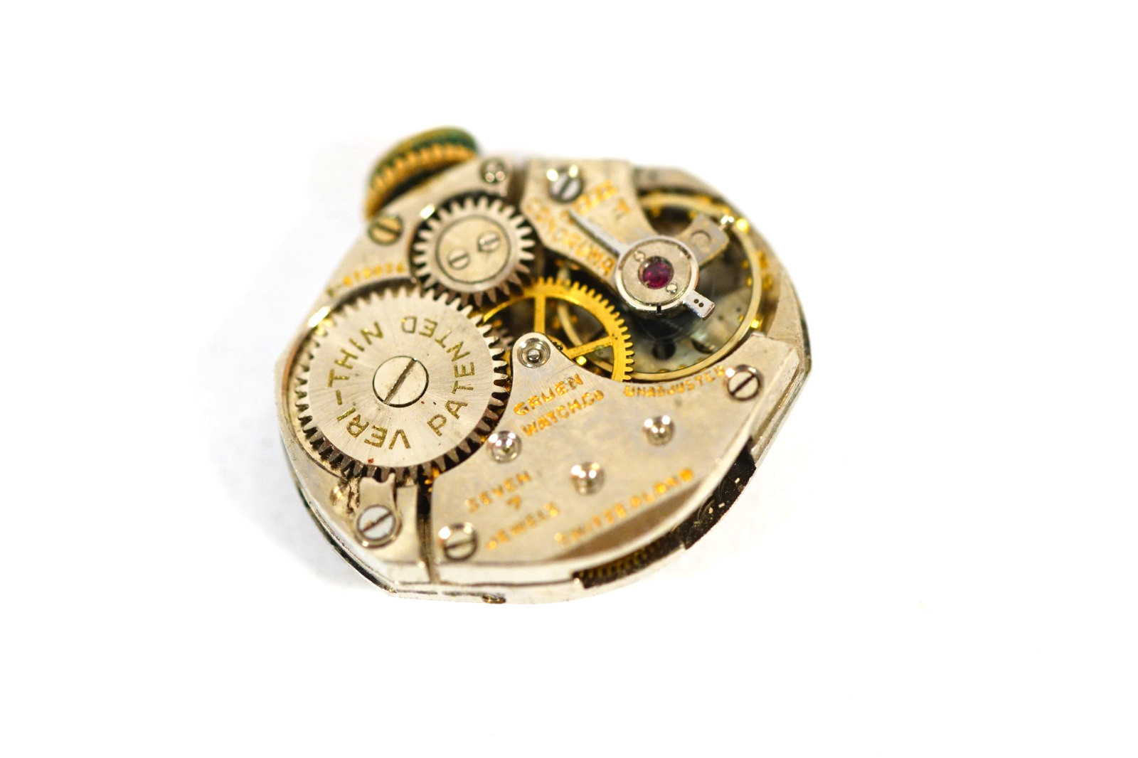 GRUEN Veri-Thin 215 Watch Movement 7 Jewels GRUEN Wristwatch Parts/Repair