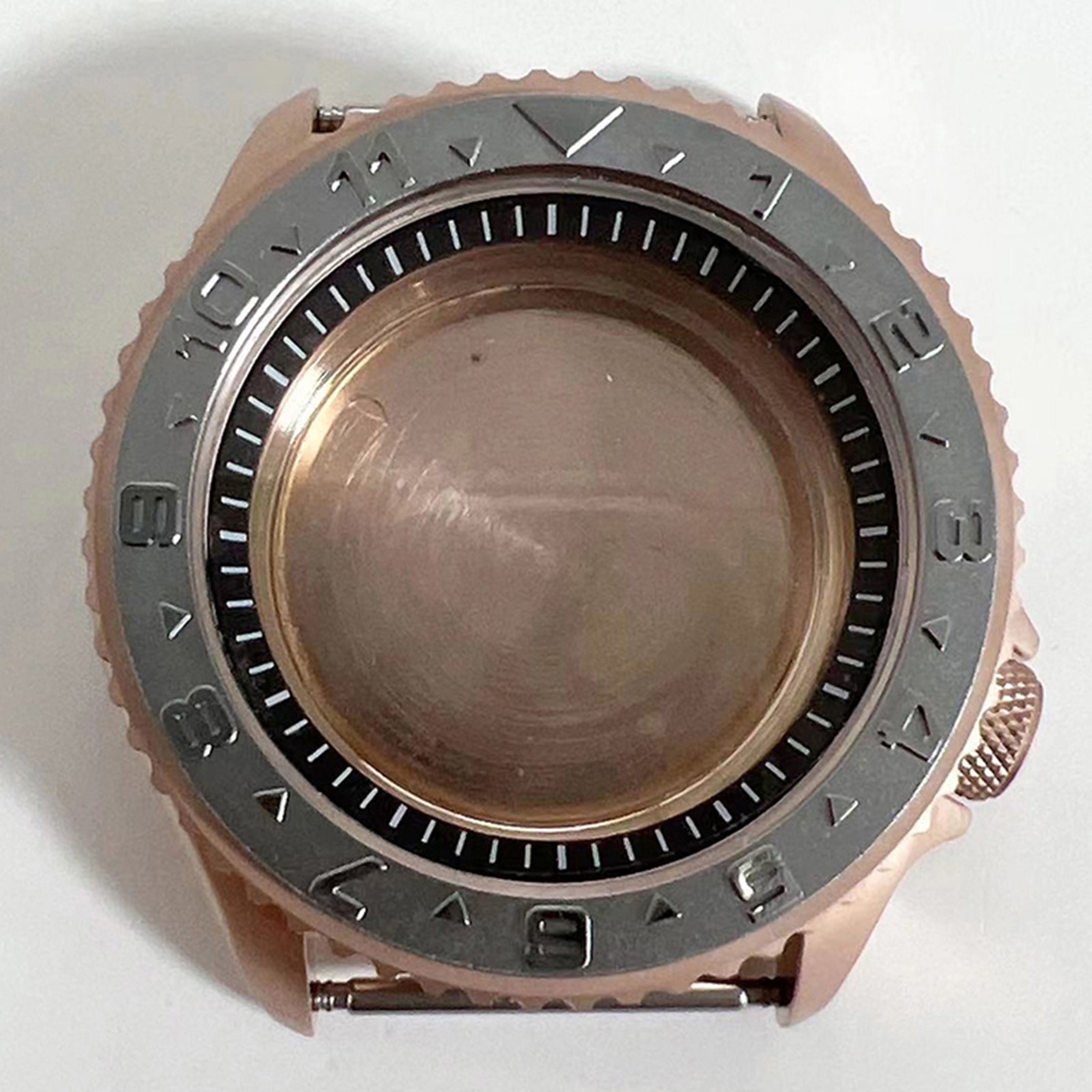 41.5mm Stainless Steel Rose Gold Watch Case For NH35/NH36/4R Movement