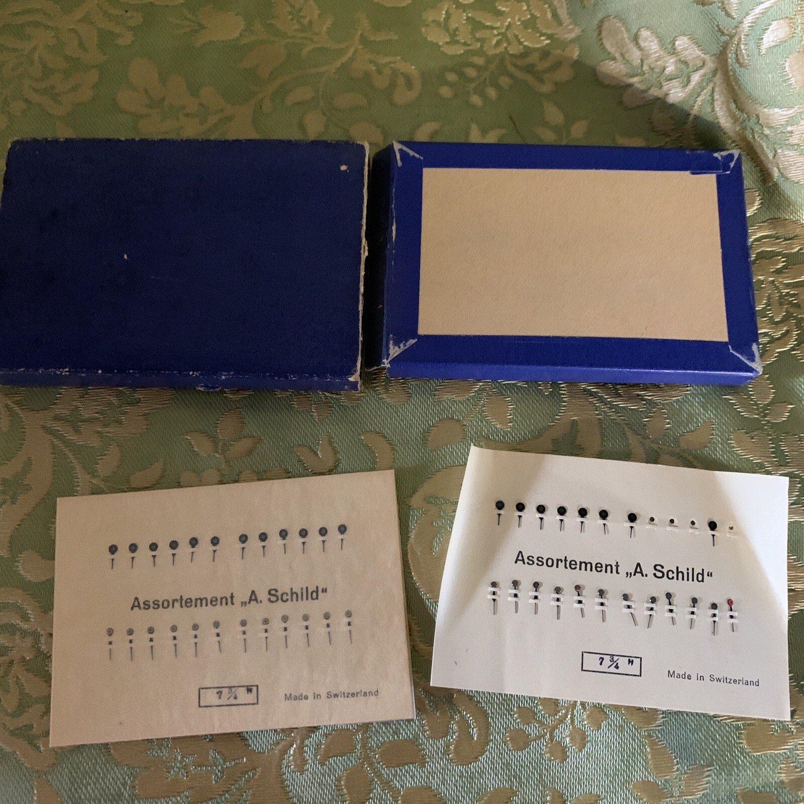 VTG lot of 68 pair WATCH HANDS ON CARD 7-3/4” A. Schild Swiss WATCHMAKERS PARTS