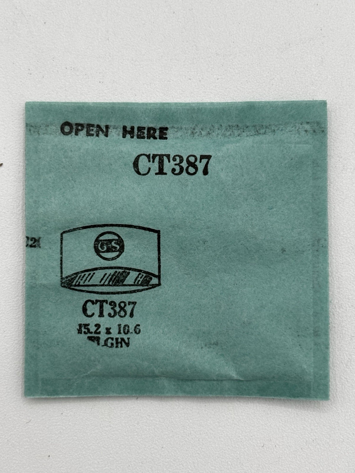 Elgin GS CT387 Watch Crystal 15.2×10.6