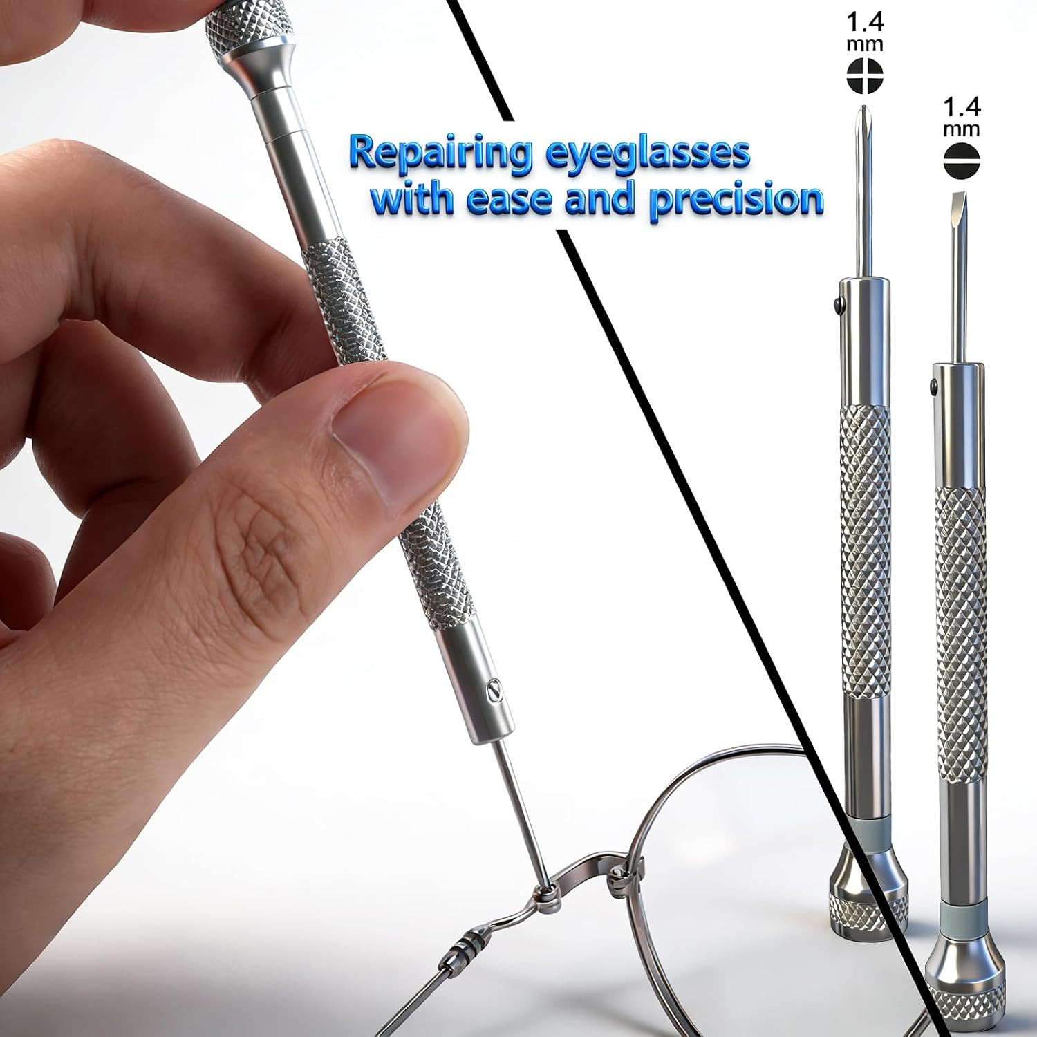 Black Eyeglass Repair Kit with 18 Sizes Black-Coated Screws, 1.4mm Precision …