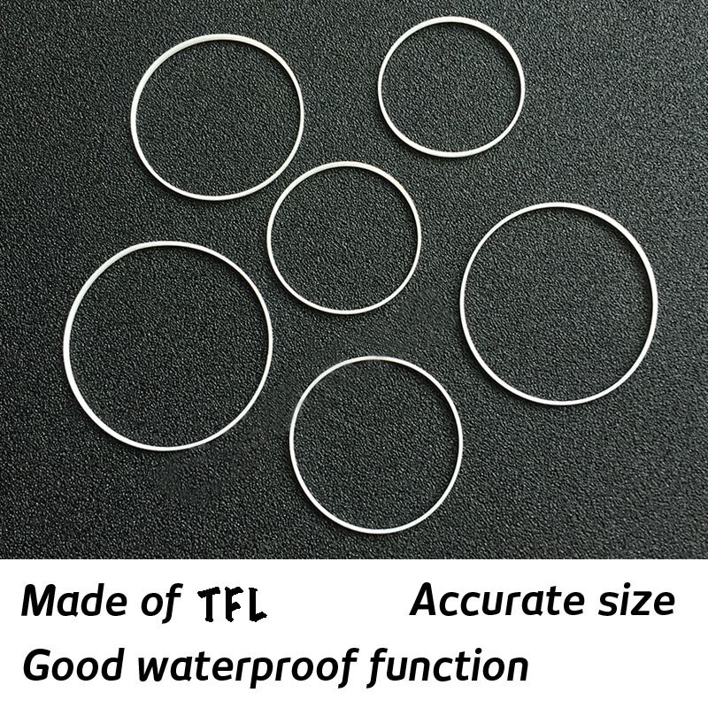 16-40mm White Height 0.8mm Thick 0.35mm Watch Crystal Waterproof Gasket Ring Kit
