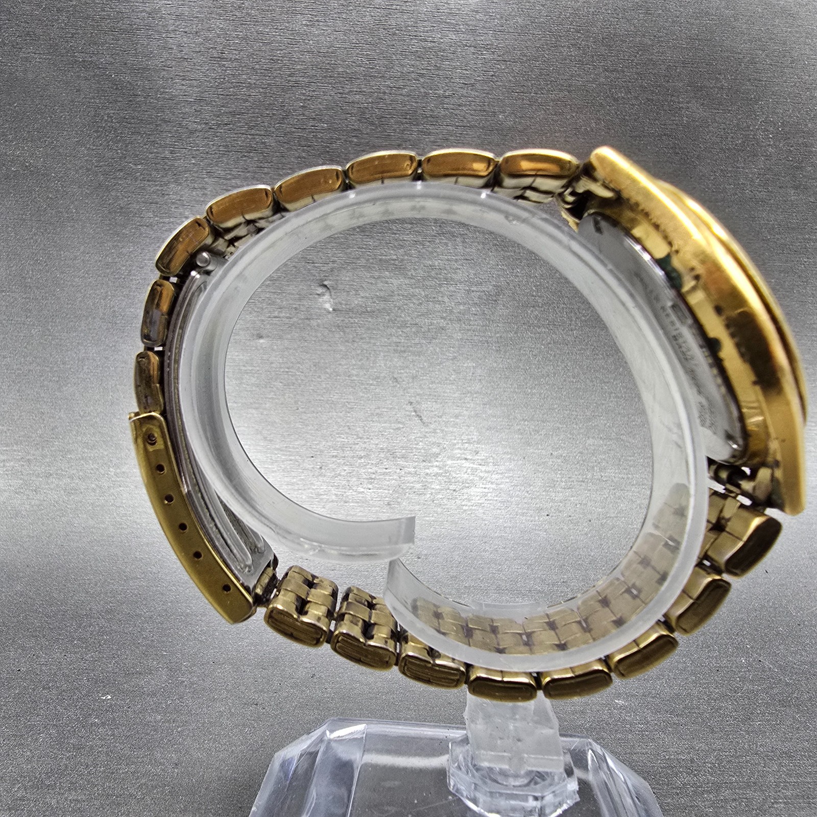 Seiko 7N43-9048 Watch Case & Bracelet Gold Tone Round 37mm W/Crystal Vintage
