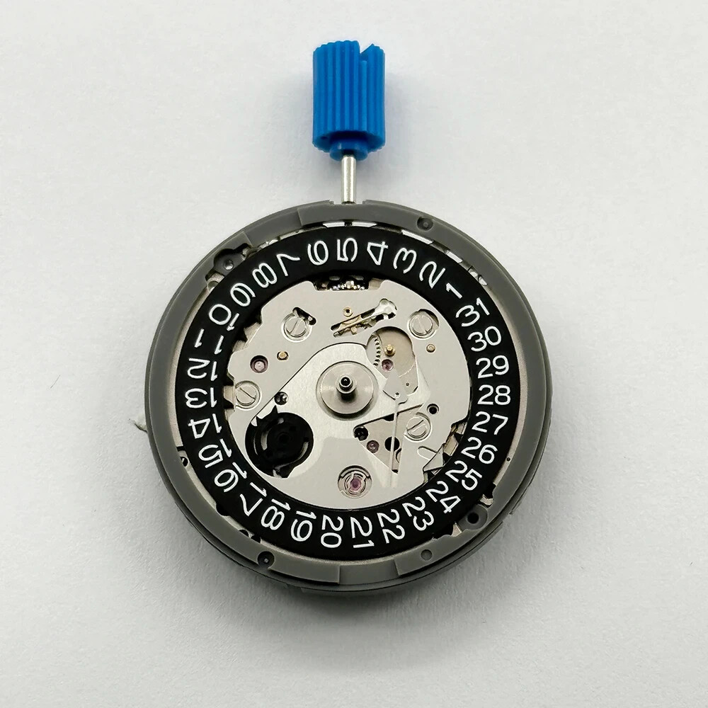 Japan Genuine NH35 Movement Crown at 3.0/3.8 O’clock White/Black Datewheel 24 D
