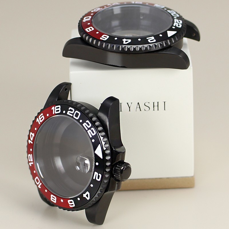 40mm Modify gmt master Mods Two-tone Watch Cases Diving 10ATM For NH34 35 36 38