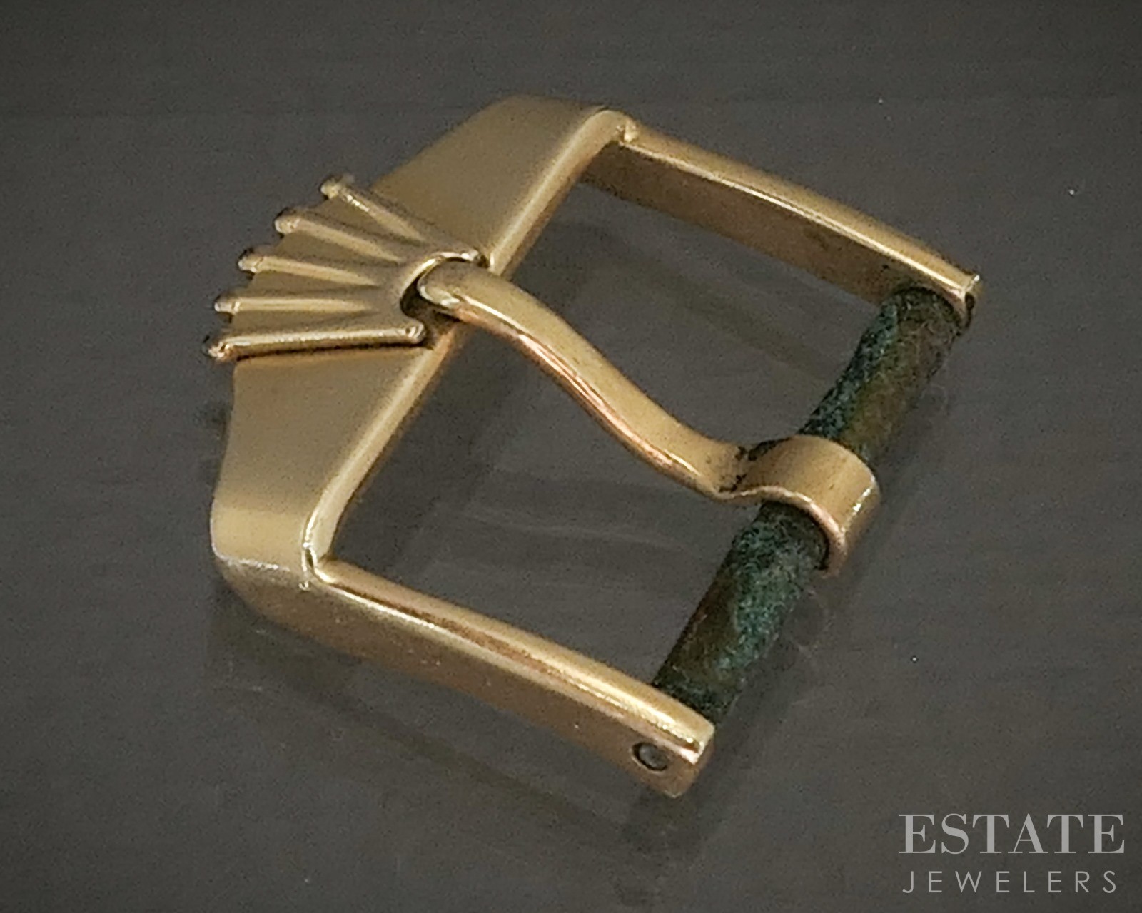 1950’s 14k Yellow Gold Rolex Big Crown Shovel Buckle Clasp 3g p26802