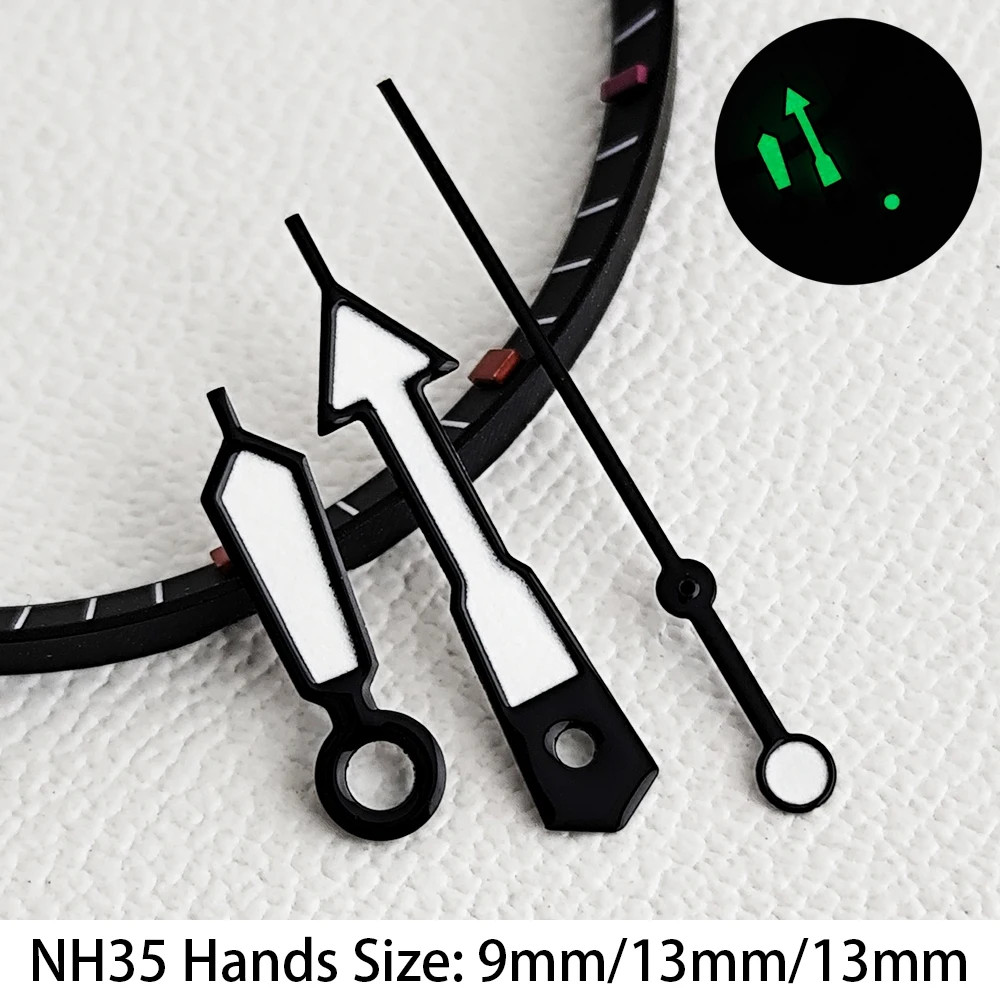 Watch Hands Set Green Luminous Pointers Replacement Needles For NH35/36 /38 NH70