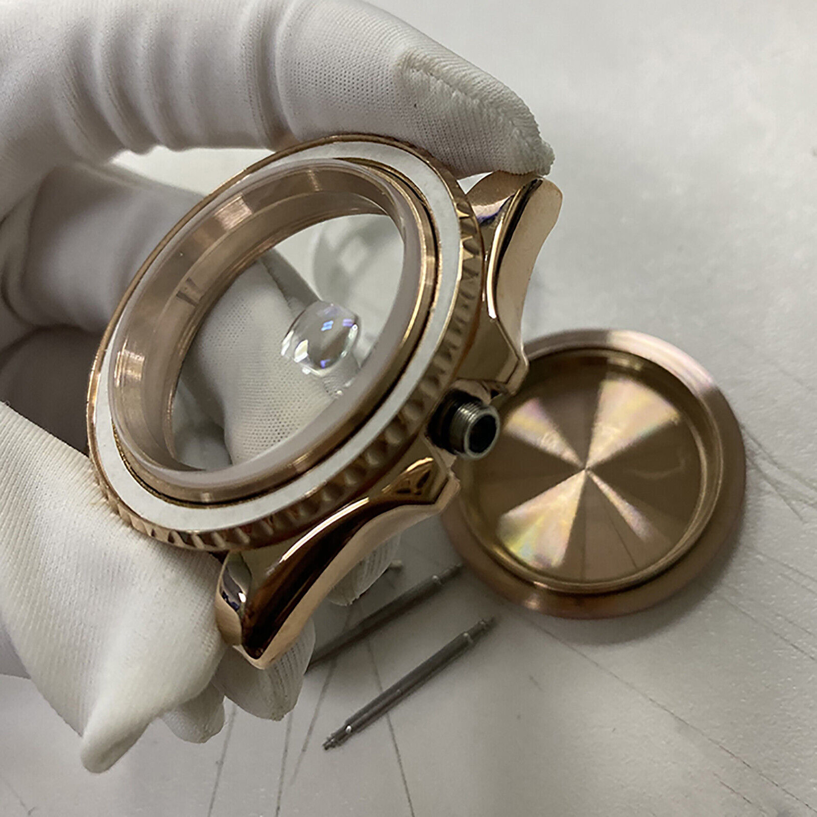 Stainless Steel Watch Case for 8200 8215 Mingzhu 2813 Movement 40MM Yacht Rose