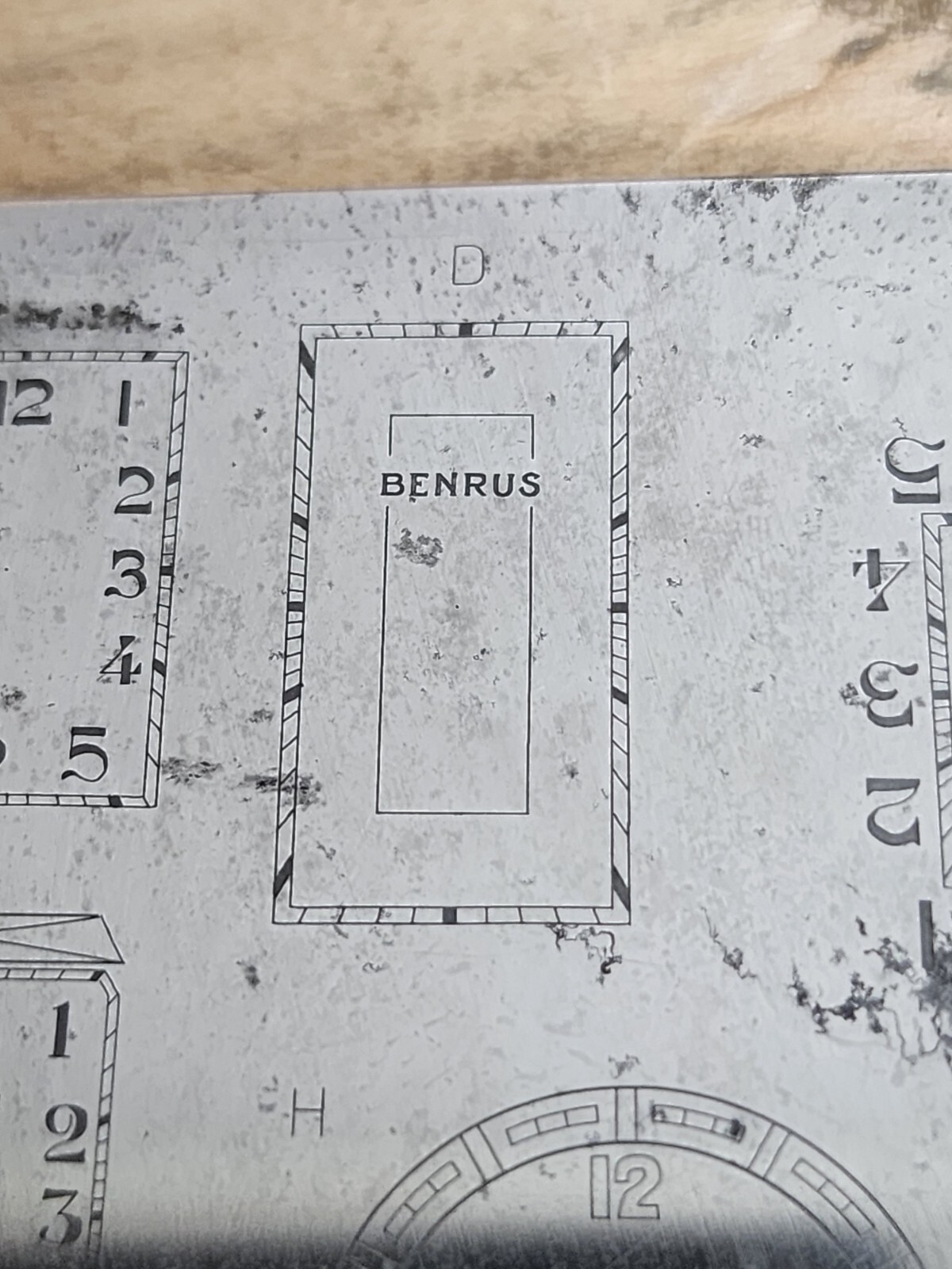 Vintage Multi Dial Printing Plate Benrus Gruen Hamilton Elgin Waltham T989